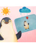 Mr. & Mrs. Panda Badteppich Pinguin Luftballon ohne Spruch in Eisblau