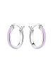 Alexander York CREOLEN lila in 925 Sterling Silber, 2-tlg. in silber