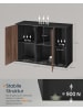 SONGMICS HOME 2er-Set: Sideboard in Naturwalnussfarben - (B)100 x (H)71 x (T)39 cm