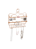 relaxdays Wand Schmuckhalter in Bronze - (B)36,5x (H)30 x (T)3,5 cm