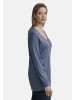 EMILIA LAY Strick-V-Pullover Pullover in taubenblau