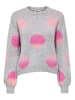 ONLY Strickpullover in Light Grey Melange