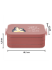 Mr. & Mrs. Panda Lunchbox Pinguine Einschlafen Motiv mit Spruch in Rot Pastell