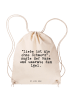 Mr. & Mrs. Panda Stoffbeutel "Liebe ist nie ohne... mit Spruch in Creme
