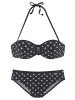 LASCANA Bügel-Bandeau-Bikini in schwarz-weiß