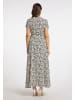 faina Damen Wickelkleid in Weiss Schwarz