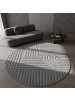 KADIMA DESIGN Teppich 3D Waschbar Skandinavischer Boho RIGI Strapazierfähig in Silber