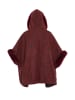 osha Poncho in Weinrot