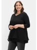 sheego 3/4-Arm-Shirt in schwarz