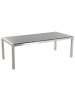 Beliani 9-tlg Gartentisch Set GROSSETO in Grau/Silber