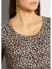MADELEINE Halbarmshirt mit Animal-Print in caramel / schwarz