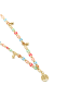 Luxenter Halskette aus 925er Sterlingsilber mehrfarbig lackiertem mit 18K Gelbgold-Finish