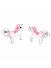 schmuck23 Ohrringe 925 Silber Einhorn in Pink