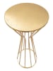 Mauro Ferretti Runder Tisch aus goldfarbenem Metall, Ø 38 x 100 cm