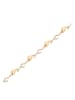 faina Women Chain Link Bracelet With Rhinestones in Rose Gold