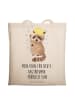 Mr. & Mrs. Panda Shopping Tasche Waschbär mit Spruch in Creme