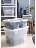 SmartStore 3er-Set Aufbewahrungsbox Basic   Transparent 60L