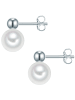 Valero Pearls Perlen-Ohrstecker Sterling Silber Süßwasser-Zuchtperle in silber