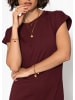 SASSYCLASSY Langes Sweatkleid mit Schlitz in Dunkelrot