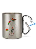 Mr. & Mrs. Panda Kaffeebecher Einhorn Traurig ohne Spruch in Silber