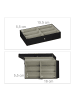 relaxdays Brillenbox in Schwarz - (B)33,5 x (H)22,5 x (T)19 cm