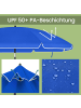 SONGMICS Sonnenschirm Sheld in Blau - (H)196 x Ø160 cm