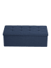 SONGMICS Sitzbank Minota in dunkelblau - (B)110 x (H)38 x (T)38 cm