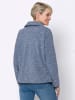 Sieh an! Fleece-Jacke in jeansblau-meliert