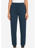 enflame Gerippte Jersey Jogginghose Casual Stoffhose in Blau