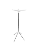 relaxdays Bügelwäscheständer in Weiß/Silber -  (H)143 x Ø 56 cm