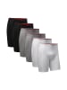DANISH ENDURANCE Boxershorts Bamboo Extra Long Trunks in black_red_grey_white