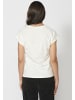 KOROSHI T-shirt mit kurzen ärmeln in weiß