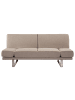 Beliani 2-Sitzer Sofa YORK in Beige/Silber - (W) 190 x (H) 81 x (L) 89 cm