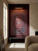 KADIMA DESIGN Teppich Flachgewebe Pflegeleicht HURST Orientalisch Medallion Muster in Rot