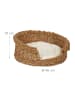 relaxdays Tierbett in Natur/ Creme - (H)18 x Ø 46 cm