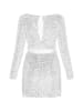 NAEMI Women Dress in Silver