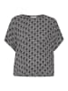 Kaffe Langarm-Bluse KAedita Regular fit in Black/Chalk/Rose Fan Print