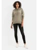 Camel Active Langarm Stricksweater mit Kapuze in Beige