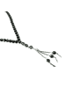 Almina Gebetskette  50 cm Anhänger mit Perlen in Schwarz-Grau