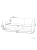 Beliani 3-Sitzer Sofa CILENS in Beige/Silber - (W) 152 x (H) 93 x (L) 73 cm