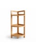 relaxdays Bambus-Eckregal "3 Ablagen" in Natur - (B)23 x (H)77 x (T)23 cm