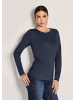 MADELEINE Langarm-Shirt mit gerafften Seiten in marine
