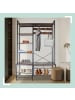 relaxdays Garderobe in Schwarz/Dunkelbraun - (B)120 x (H)190 x (T)40 cm