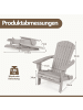 COSTWAY Adirondack Stuhl klappbar 2er Set in Grau