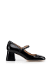 Wittchen Damenschuhe Pumps Aus Leder Mit Riemen in Black