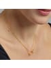 Luxenter Halskette aus 925er Sterlingsilber mit  Zirkonia-Steinen 18K Gelbgold-Finish