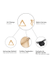 Steel_Art Ohrstecker Triangle silberfarben poliert in Rosegoldfarben