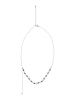 faina Women Pearl Necklace With Beads in Silver White