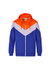 MANITOBER Cut & Sew Sweatjacke in FarbeOrange/Lilac/Blue