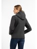 Schmuddelwedda Damen Strickfleecejacke in Grau Melange